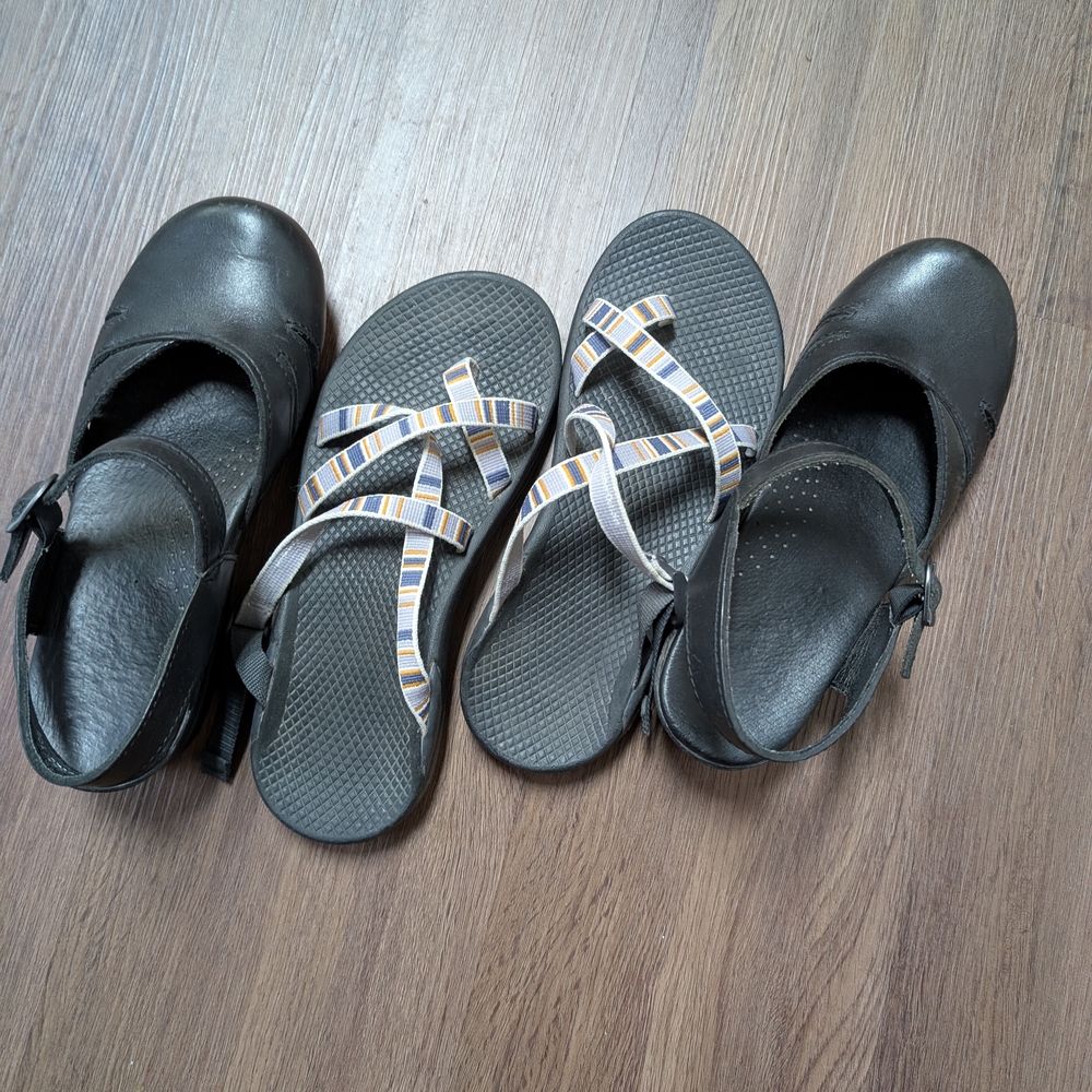 Dansko Black Leather Sandals